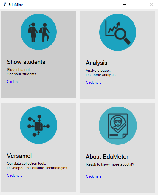 EduMine open showing an overview of a school